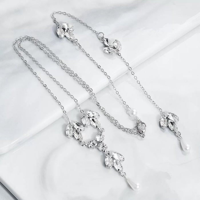 Bridal Back ketting voor de bruiloft
