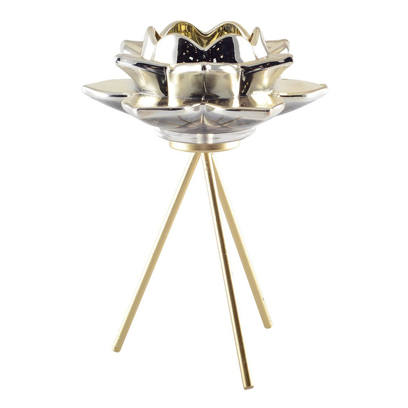 Golden Flower Stand 12.5x12.5x17.5 cm
