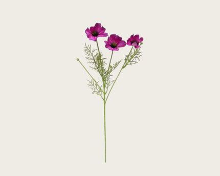 3D real touch chrysanthemum purple | Zijden kunstbloem | Lengte 52cm  1pcs