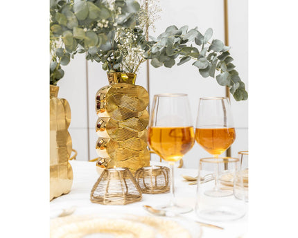 Conical Candlestick Gilded Dire 11x11x6cm
