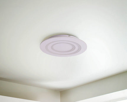 LED-plafondlicht "mirel" Ø 50 cm, 6 cm hoog, metaal en plastic in wit, geïntegreerde LED's, 2400 lm, dimmable, CCT-functie 3000-6500 K, RGB kleurverandering