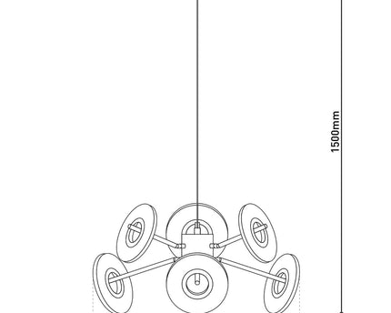 Led hanglamp "discus" gemaakt van zwart metaal en wit plastic met stevig gebouwd -in LED's, hangende lamp voor eetkamer, woonkamer, gang of kantoor met een Øvon ca. 57 cm