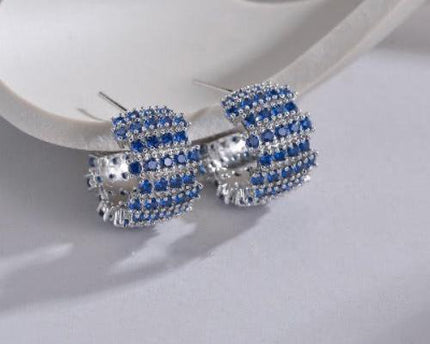 Luxe briljante micro-verharde hoepel oorbellen