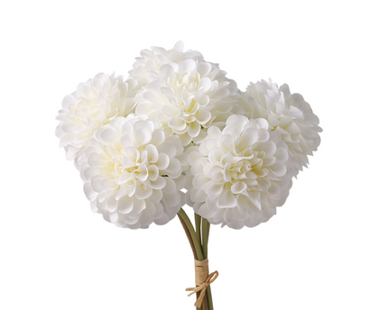 Decoratieve bloemwit chrysanthemum h40cm