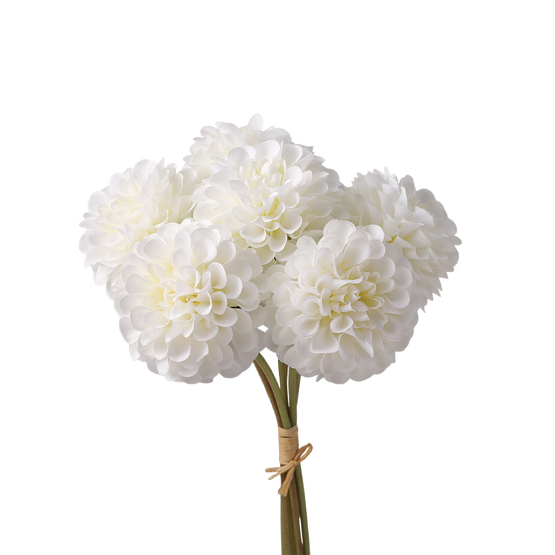 Decoratieve bloemwit chrysanthemum h40cm