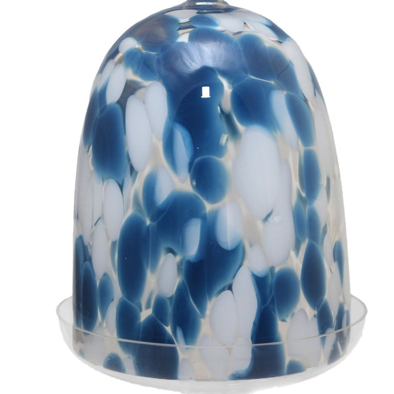 Wit en blauwe bel 15x15x32.5cm