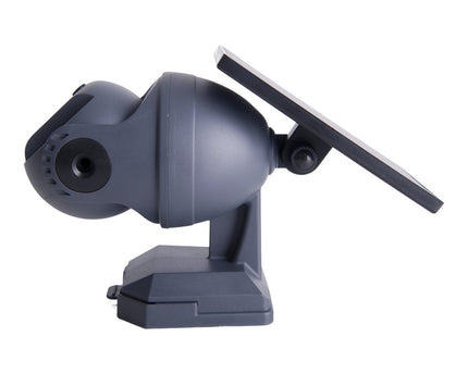 LED -zonne -buitenwandlamp "Moho" met bewegingsdetector en beveiligingscamera -vouw, wandlicht gemaakt van plastic in grijs, met geïntegreerde LED