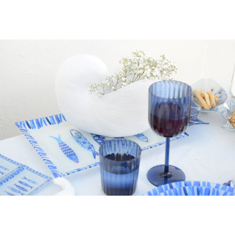 Decoratieve witte schaal 29x16.5x20.5 cm