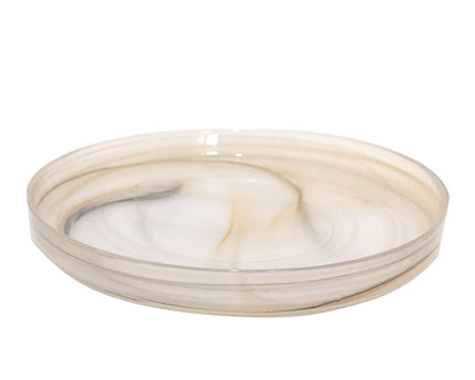 Round Sahara Glass Tray 33x33x3.5cm
