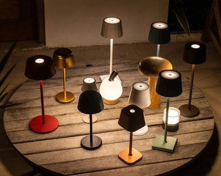 Lennart Houten Tafellamp – Oplaadbare, dimbare en draadloze verlichting