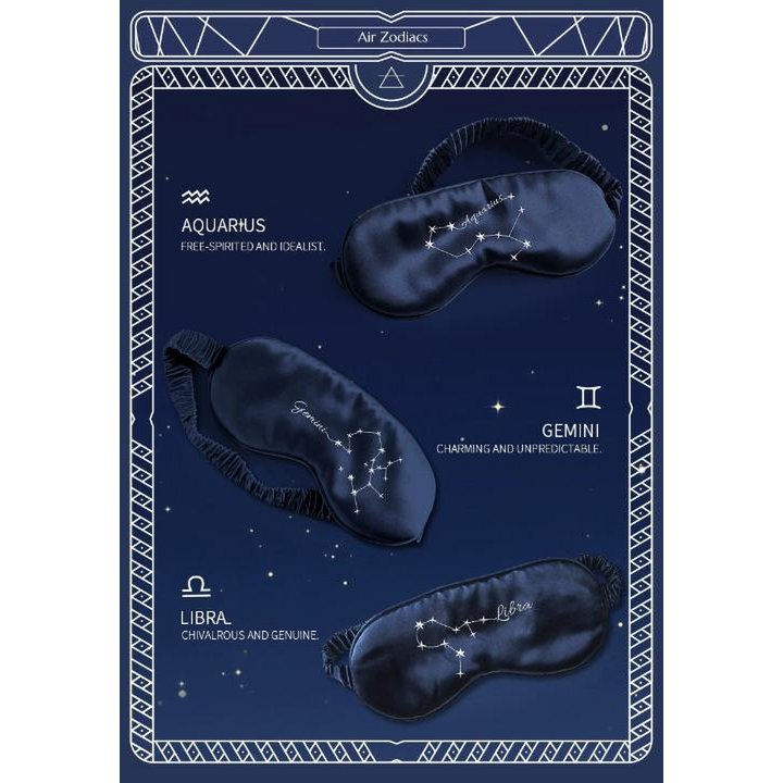 Sterrenbeelden 100% zijden slaapmasker-oversize
