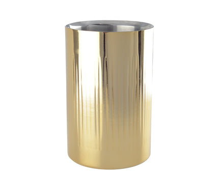 Huidige -vormige gouden wijnkoeler