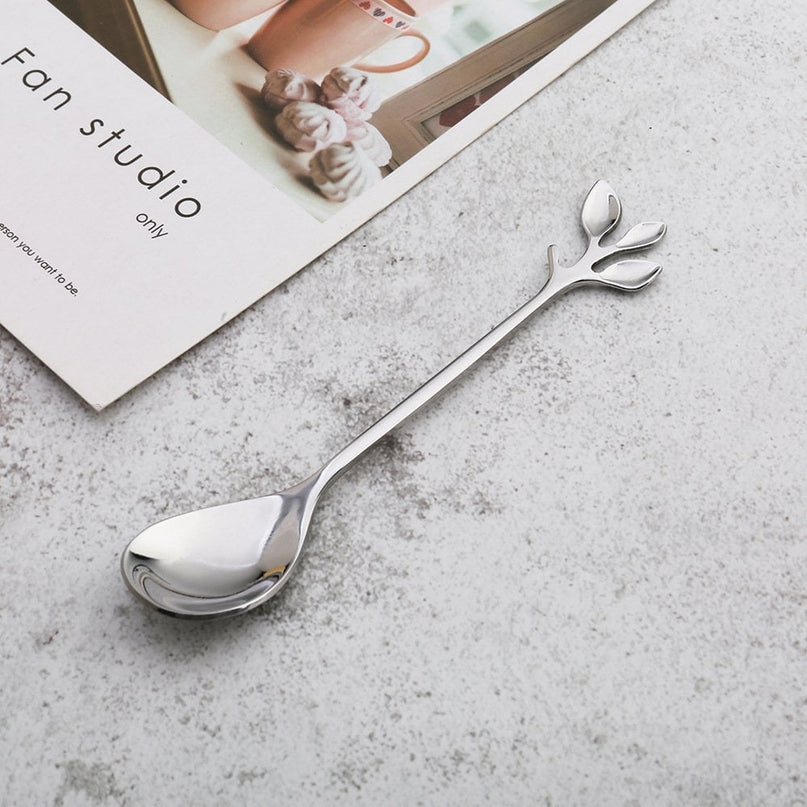 Zilver diverse bladeren dessert - veel van 6