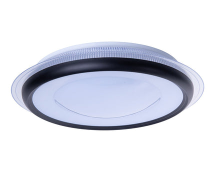 LED -plafondlicht "Canna" gemaakt van metaal en plastic, dimbaar met afstandsbediening, kleurverandering van warm wit naar koud wit naar kleurrijk, stevig ingebouwd -in LED's, plafondlamp voor woonkamer, eetkamer, keuken of gang met 45 cm diameter