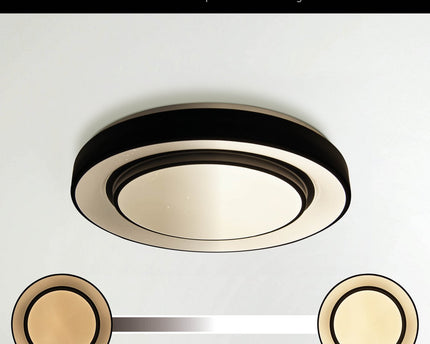 LED -plafondlamp "Monterey" Ø 47,5 cm, vele functies, gemaakt van metaal en plastic in het zwart, met geïntegreerde LED's, verlichting voor woonkamers, gang of kantoor