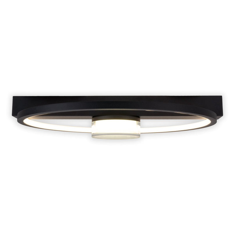 LED -plafondlicht "CIMO" gemaakt van zwart metaal en plastic, 40 cm lang, dimbaar door wandschakelaar