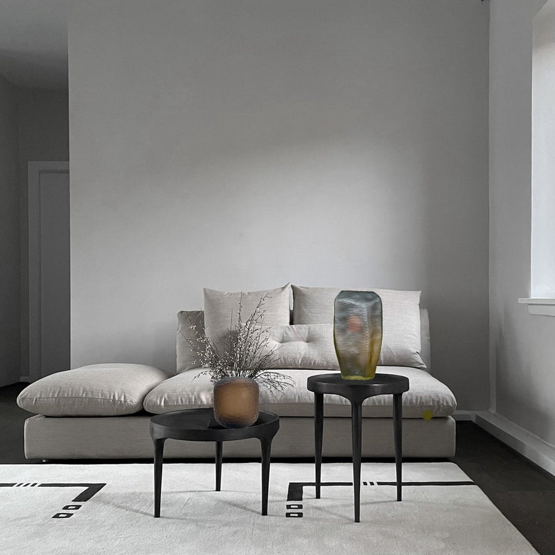 Bruine glazen vaas (v14686-380chocolade)