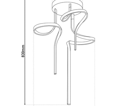 LED plafondlamp "Loop Line"