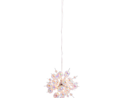 Hanger lamp "explosie" gemaakt van metaal- en irisglas, G9 -frames, hangende lamp voor eetkamer, woonkamer, hal of kantoor, Øca. 65 cm