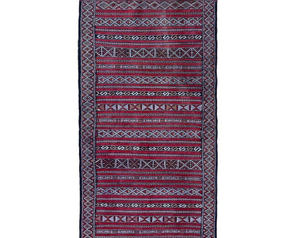 Zuiver wollen Marokkaans Kelim Berber tapijt 88 x 167 cm
