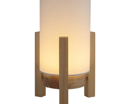 Hartelijke lamp "madita" 25 cm hoog, in wit/natuur, met geïntegreerde LED, dimbaar met aanraaksensor
