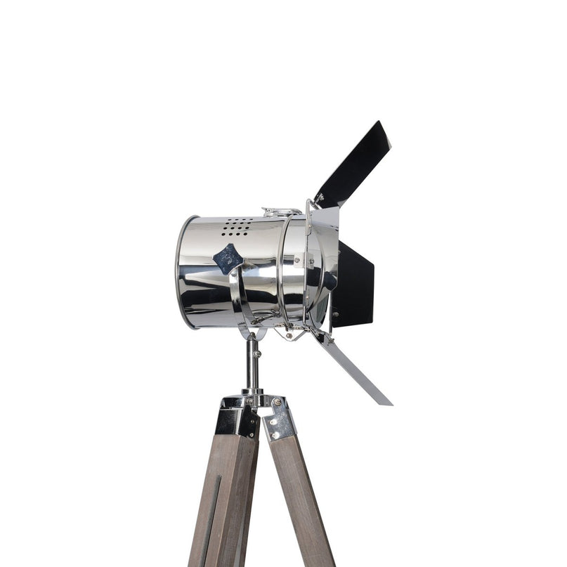 Staande lamp driekbende "Holly" gemaakt van donkere natuur met een E27-versie, 100-140 cm hoog, lamp voor woonkamer, eetkamer of kantoor