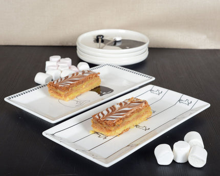 Zwart -witte bakjes met kattenontwerp - veel van 2