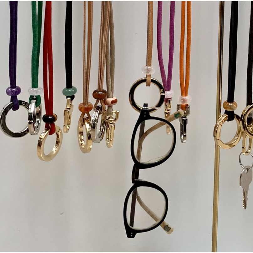 Lange ketting Eve katoenen ring (bril/badge houder)