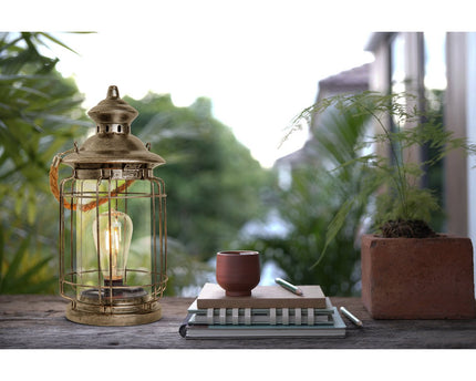 LED decoratief zonnelampje "Bruno" gemaakt van metaal, glas en plastic, koper, met een stevig ingebouwde LED, voor buiten