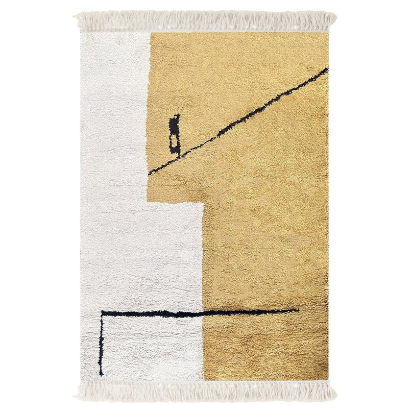 Design vloerkleed met franjes BABEL