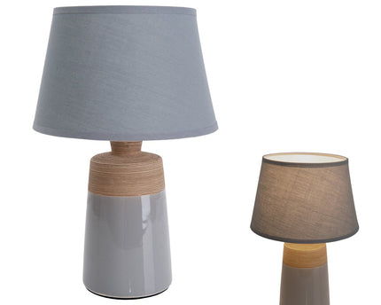 Keramische tafellamp "Talia", tafellamp gemaakt van keramiek, beige/grijs, met E14 -aansluiting, voor eetkamer, woonkamer, gang of kantoor, 31 cm hoog
