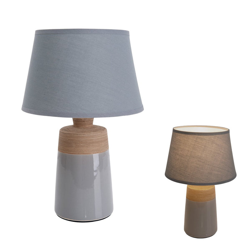 Keramische tafellamp "Talia", tafellamp gemaakt van keramiek, beige/grijs, met E14 -aansluiting, voor eetkamer, woonkamer, gang of kantoor, 31 cm hoog