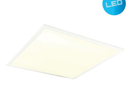 LED -insertpaneel "thore" 62x62x1cm, plafondlamp gemaakt van metaal en plastic in wit, met vaste LED's