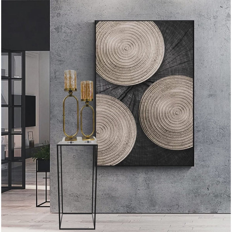 CANDLESTICK | GLASS | GOLD ZH02 Small size: 12*8.5*40