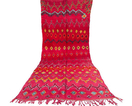 Zuiver wollen Marokkaans Kelim Berber tapijt 163 x 405 cm