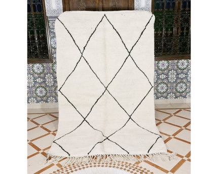 Berber vloerkleed Beni Ouarain zuivere wol 163 x 271 cm