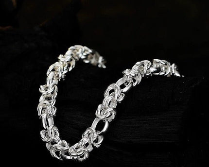 Klassieke sterling zilveren drakenkettingarmband