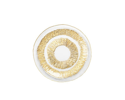 Gouden broodplaat 17x17x2cm - zon