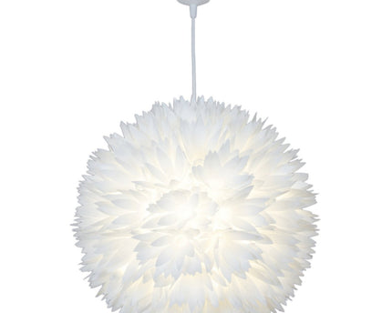 Hanger lamp "lotus" speelde hangende lamp gemaakt van wit plastic, met stevig geïnstalleerde LED's en een Øvon ca. 47 cm
