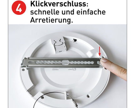 LED-plafondlamp "bonus" Ø21,7 cm, functionele lichtinstallatie en structuur mogelijk, plafondlamp gemaakt van metaal en plastic in wit, met stevig ingebouwde LED's, waaronder CCT-kleurwisselaar