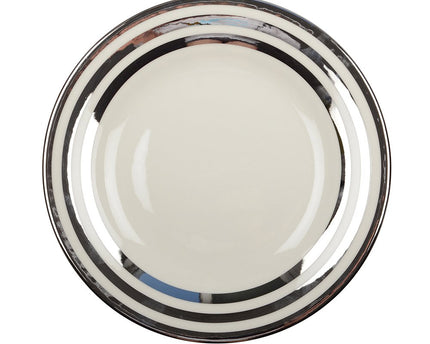 Drievoudige zilveren triple 23cm holle plaat