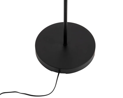 Staande lamp "Modo" gemaakt van zwart in zwart, versies in goud, E27 -aansluiting, vloerlamp voor woonkamer, eetkamer, keuken, gang, gang of kantoor, 150 x 49 cm