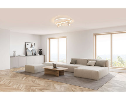 3 Spot LED -plafondlamp "Ronda" Ø 50 cm, gemaakt van metaal en plastic, wit, GU10, vlekken binnen