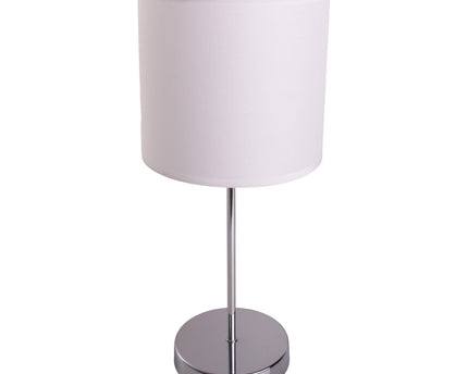 Tafellamp "New York", klassieke metalen tafellamp met tekstbladen in wit, met E27 -aansluiting, 38,5 cm hoog, perfect voor woonkamer, eetkamer, gang en kantoor