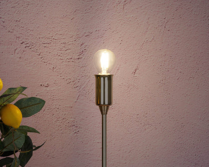 6-set LED-filamentlamp met E14 versie 4 watt, gemaakt van metaal en glas, helder