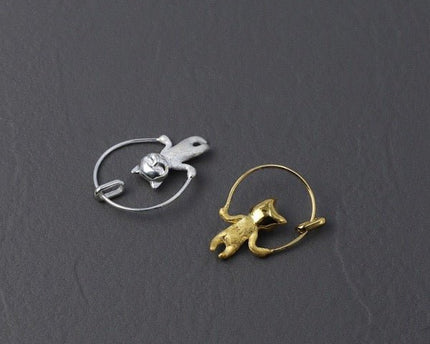 Leuke touwtje springende kat ketting