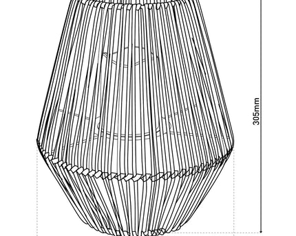 LED Solar Lamp "Plasto" Ø 26 cm buiten gemaakt van bruin metaal en plastic