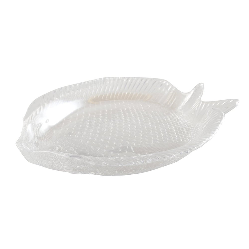 Glanzend glas visbeker 17,5x14,5 cm