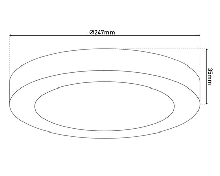 LED ON/UPDATE LAMP "Complex" D: 24,6 cm