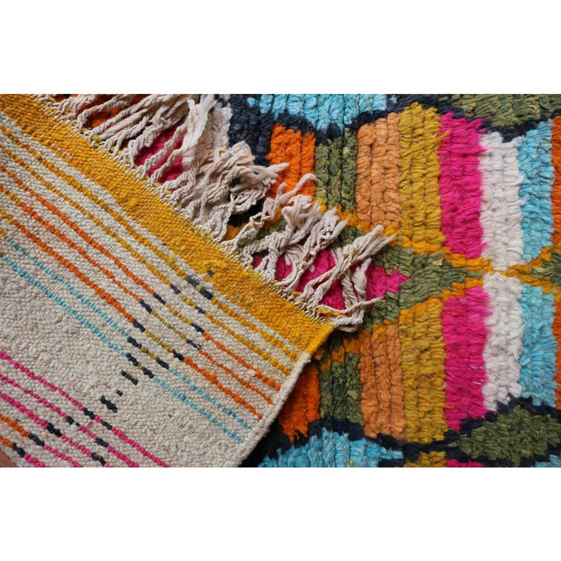 Zuiver wollen Marokkaans Berber halkleed 73 x 390 cm